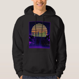 Lila Synthwave Design Manar Hoodie