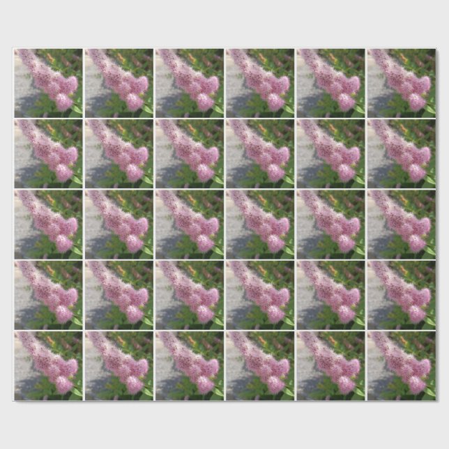 Lila Syrén Blomma Botaniskt Blommigt Inpackningspa Presentpapper (Platt)