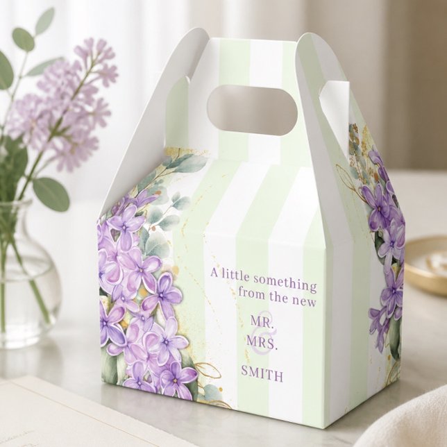 Lila Syren Bröllopsgåva Box Presentaskar (Skapare uppladdad)