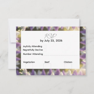 Lila Syren Bröllopshändelse Svarskort OSA Kort