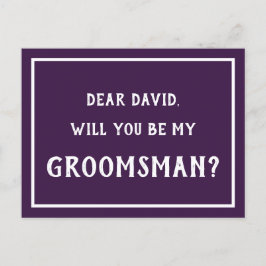 Lila Syren Vill Du Vara Min Förlovningsman? Inbjudan Vykort