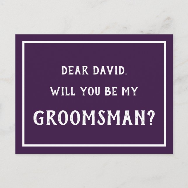 Lila Syren Vill Du Vara Min Förlovningsman? Inbjudan Vykort (Framsida)