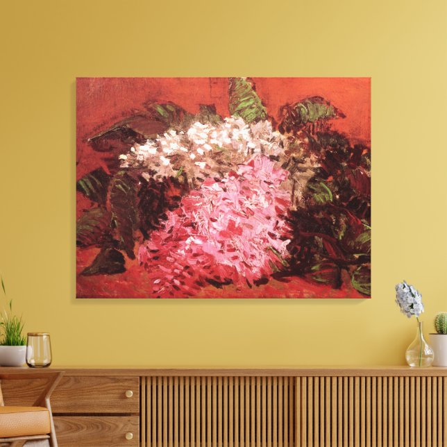 Lila Syrenar av Vincent van Gogh, Stilleben blommo Canvastryck (Insitu (Vardagsrum))
