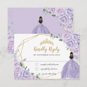 Lila Syrenblom Prinsessa Quinceanera 16 Svar