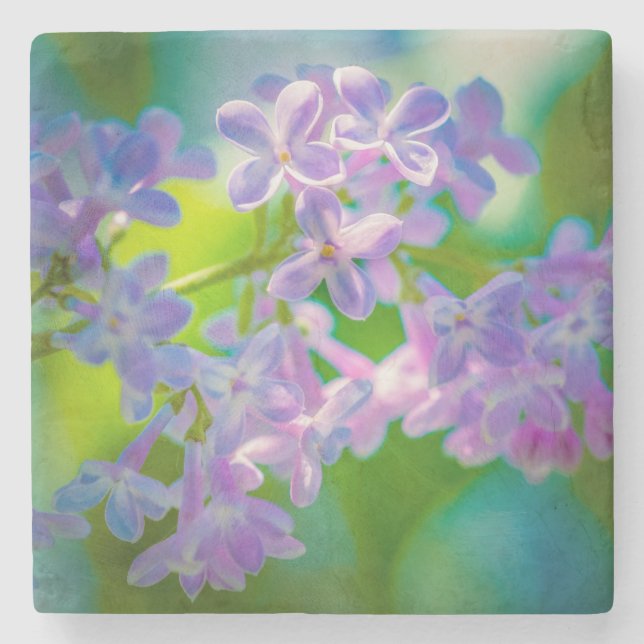 Lila Syrénblommor Stenunderlägg (Framsidan)