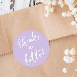 Lila Tack Lotto Lottlott Tombola Presentfavor Runt Klistermärke