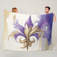 Lila Tan Fleur de Lis Watercolor