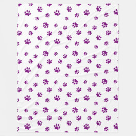 Lila Tass avtryck Mönster Fleecefilt