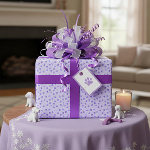 Lila tassavtryck presentpapper