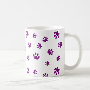 Lila tassavtrycksmönster kaffemugg