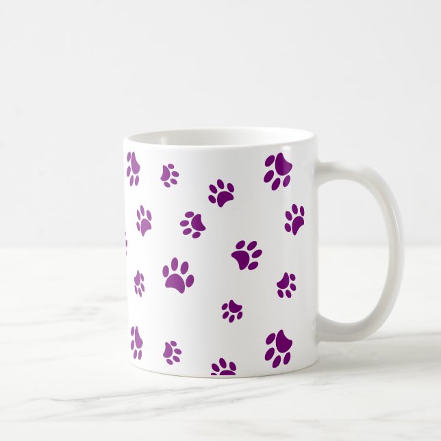 Lila tassavtrycksmönster kaffemugg (Höger)