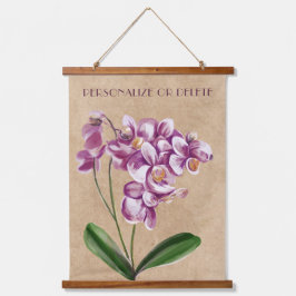 Lila Taupe Orchid Watercolor Blommigt Personlig
