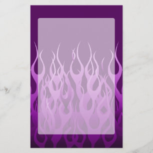 Lila Tävla Flames Brevpapper