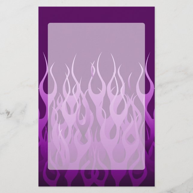 Lila Tävla Flames Brevpapper (Framsida)