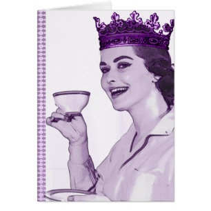 Lila Tea Hälsningskort