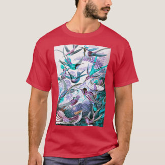Lila Teal Birds of Paradise Long T Shirt