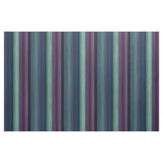 Lila Teal Blue Grönt Watercolor Rand Mönster Tyg (Fat Quarter)
