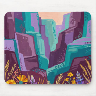 Lila Teal Canyon Klippformation Musmatta