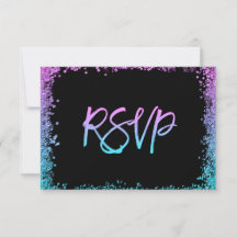 Lila Teal Faux Glitter