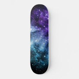 Lila Teal Galaxy Nebula Dream #1 Mini Skateboard Bräda 18,5 Cm