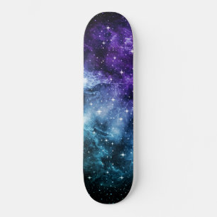 Lila Teal Galaxy Nebula Dream #1 Mini Skateboard Bräda 18,5 Cm