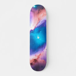 Lila Teal Galaxy Nebula Dream #1 Skateboard