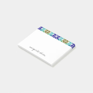 Lila Teal Grönt Design Post-it Block