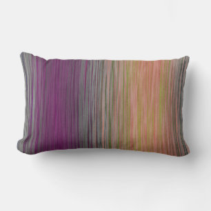 Lila Teal Peach Blended Rand Lumbarkudde
