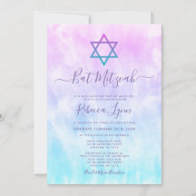 Lila Teal Tie Dye Bat mitzvah
