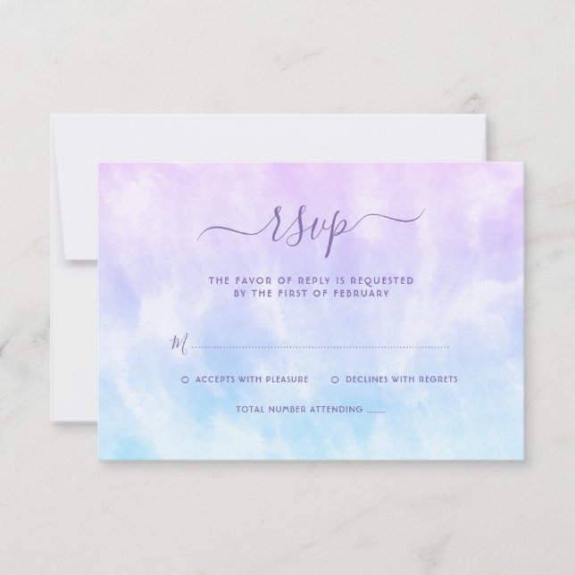 Lila Teal Tie Dye Bat mitzvah OSA Kort (Framsida)
