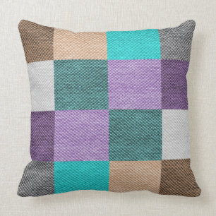 Lila Teal Turkos Modern Dekorativ Stor Kudde