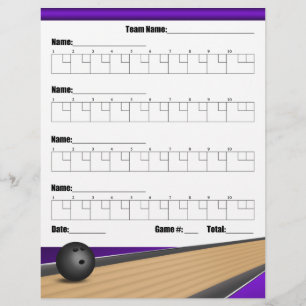Lila Team Bowling Score Lakan Reklamblad