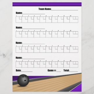 Lila Team Bowling Score Lakan Reklamblad