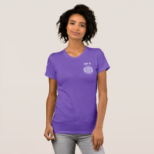 Lila Team Spirit, Logotyp och meddelande T Shirt