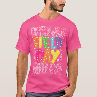 Lila-teamet Färg Krig Camp Team för av fält T Shirt