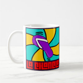 Lila Tecknad Chancla Funny Spain Latina Mamma Kaffemugg