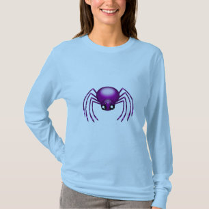 Lila Tecknad Spider Graphic Shirts and Clothing Tee Shirt