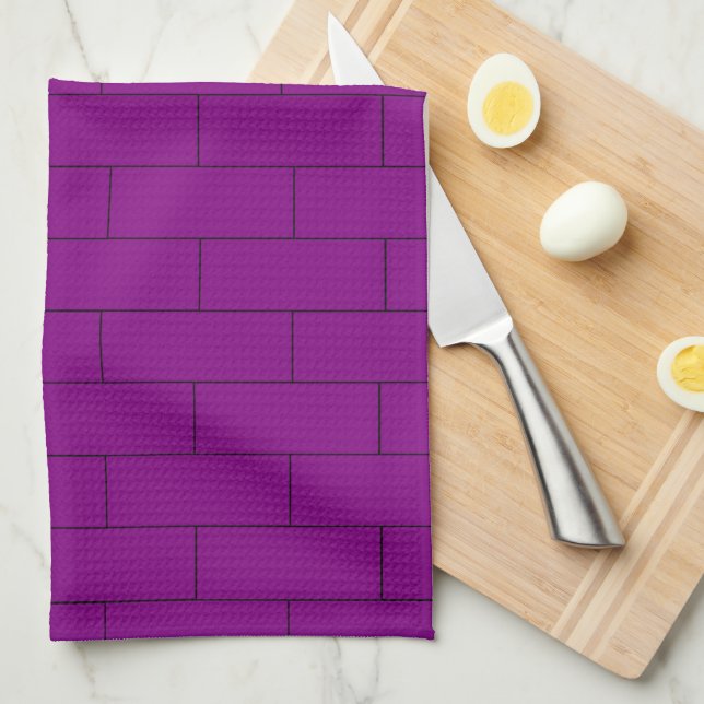 Lila tegeldesign kökshandduk (Vikt i Fjärdedel)