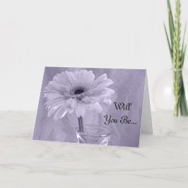 Lila Tenderad Daisy var min Bridesmaid Inbjudan