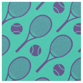 Lila tennisracketar på mynningens bakgrund tyg