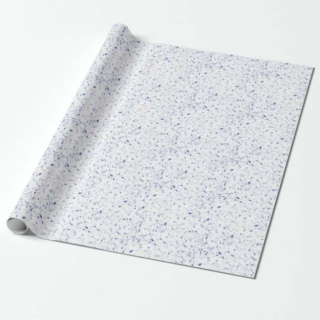Lila Terrazzo Wrapping Papper Presentpapper (Utrullad)
