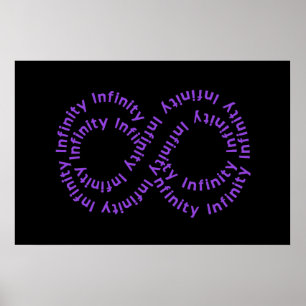 Lila Text Ofinity Symbol Poster