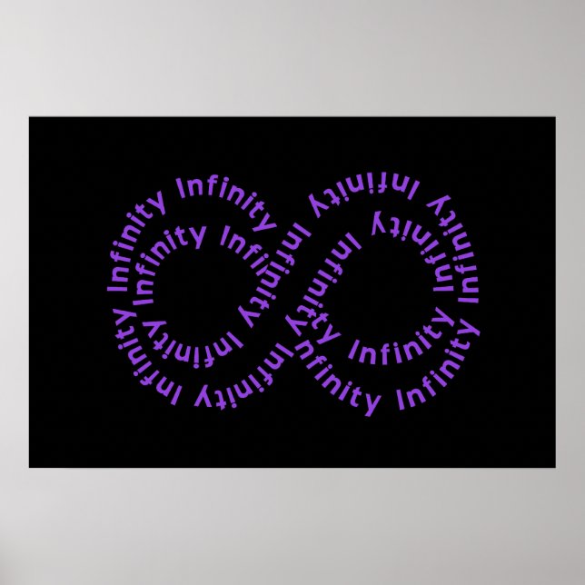 Lila Text Ofinity Symbol Poster (Framsidan)