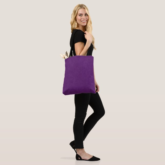Lila Textured Denim, Totebag Tygkasse (På modell)