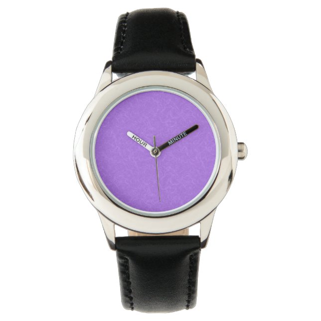 Lila texturerad yta med virvlande mönster armbandsur (Framsida)