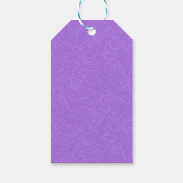 Lila texturerad yta med virvlande mönster presentetikett (Framsidan)