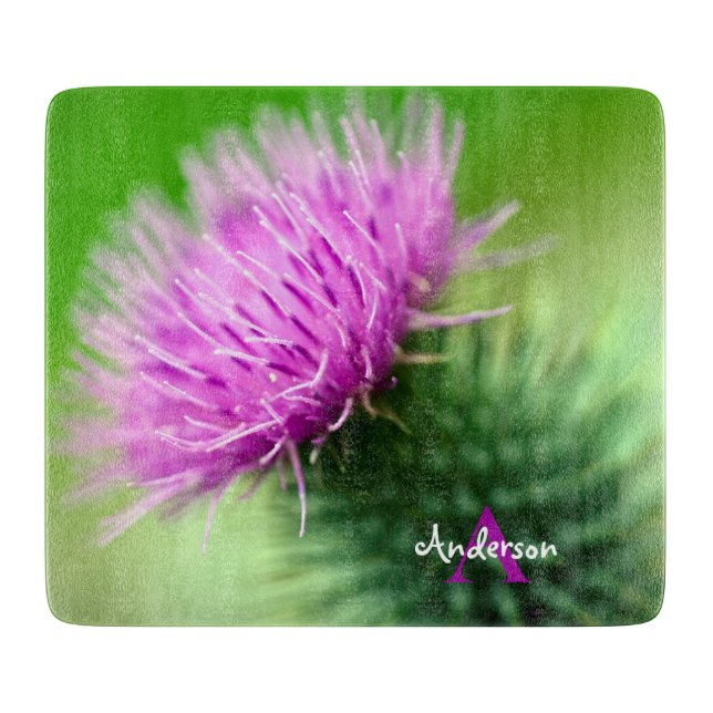 Lila Thistle Glass choppboard (Framsidan)