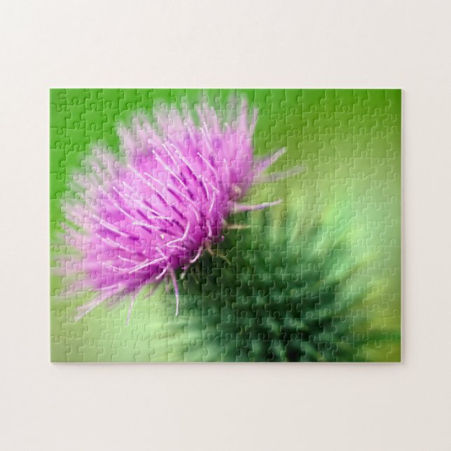 Lila Thistle Jigszle puzzle Pussel (Horisontell)