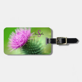 Lila Thistle Luggage tag Bagagebricka