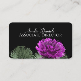 Lila Thistle på Black Affärskort Visitkort